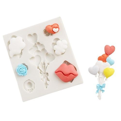 Love Lips Cloud & Balloon Silicone Fondant Mold