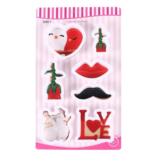 Love Theme Fondant & Cookie Cutters 7Pcs Set