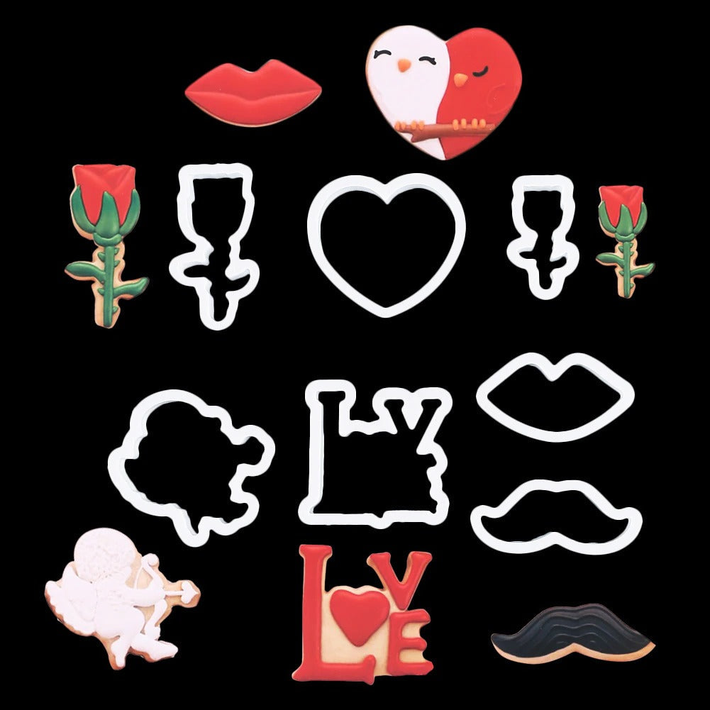 Love Theme Fondant & Cookie Cutters 7Pcs Set