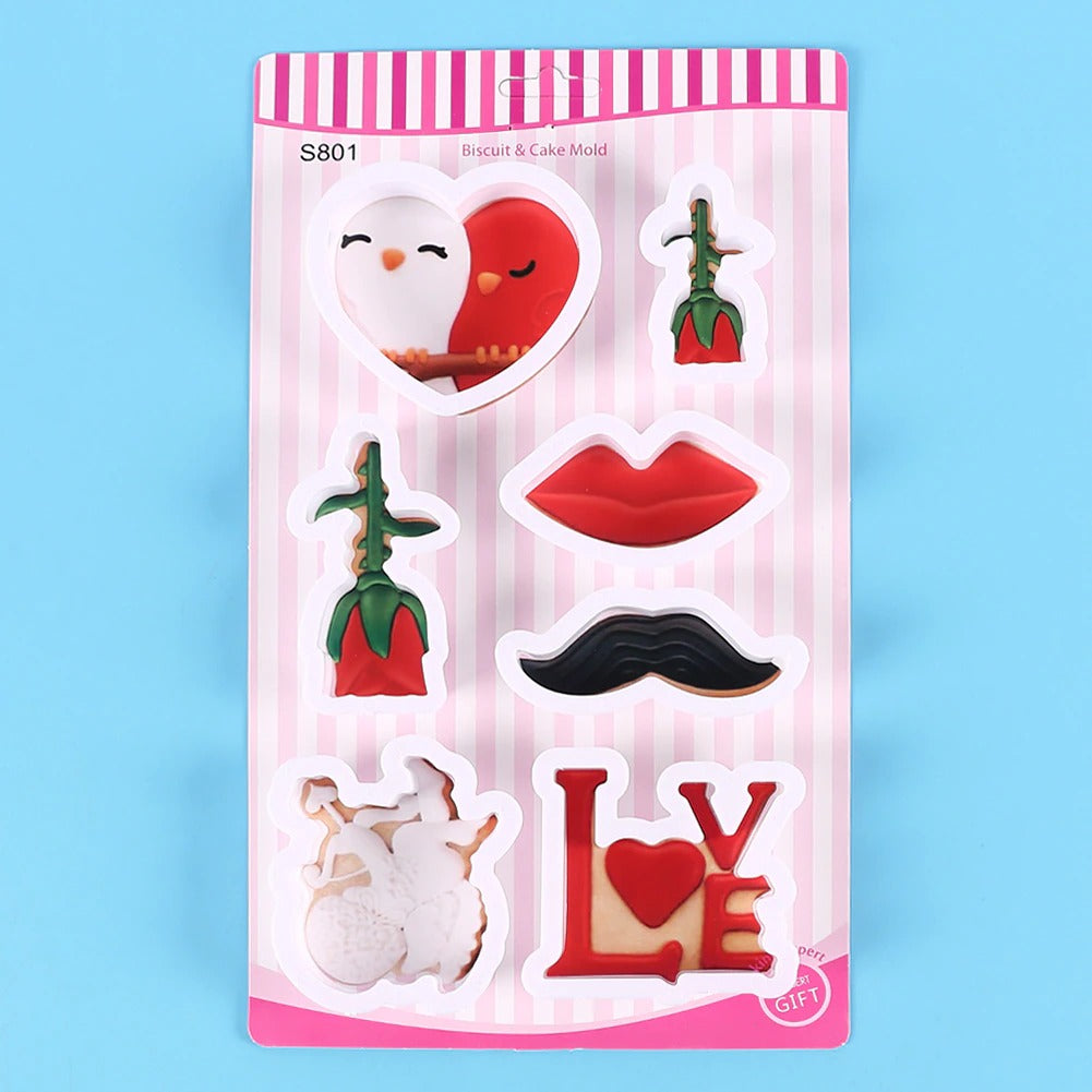 Love Theme Fondant & Cookie Cutters 7Pcs Set