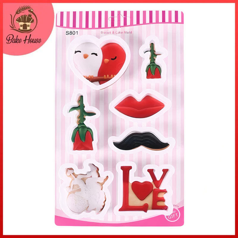 Love Theme Fondant & Cookie Cutters 7Pcs Set