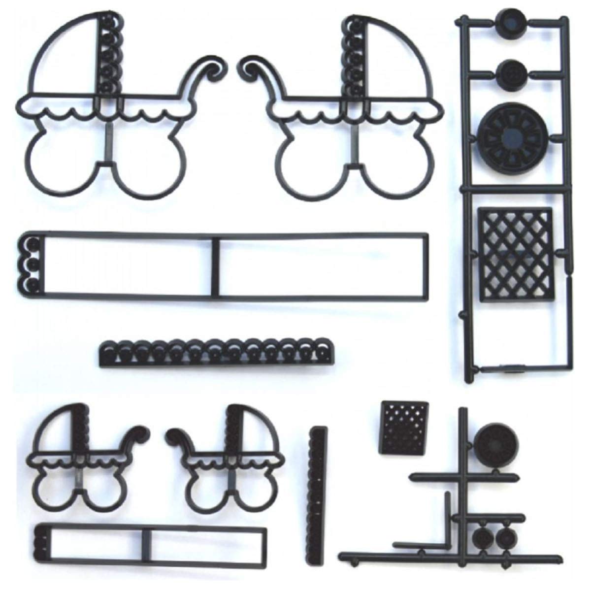 Pram Fondant Cutter Set
