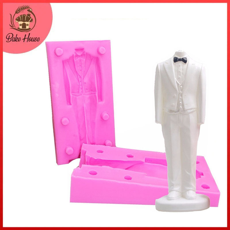 Man Suit Silicone Fondant Sugarpaste Mold
