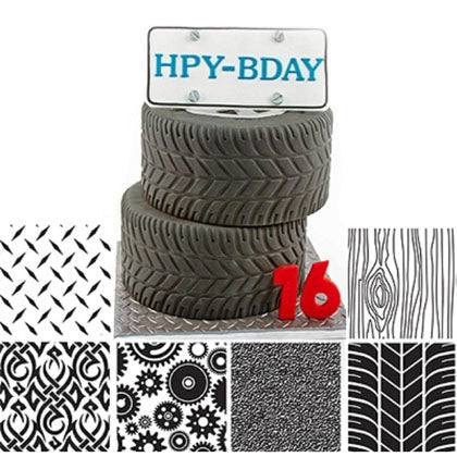 Manly Chocolate Texture Sheet Plastic 6Pcs Set