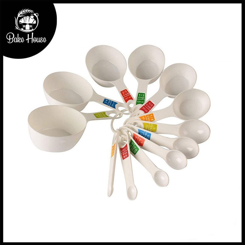 Measuring Cups And Spoons 12Pcs Set Plastic Colorfull