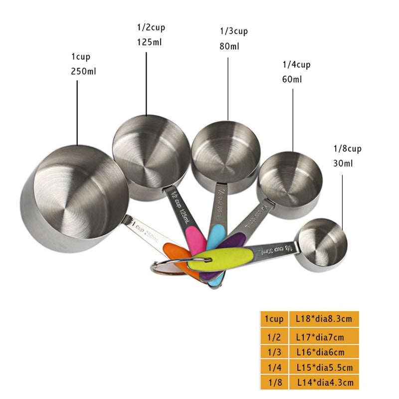 Measuring Cups and Spoons Stainless Steel 10Pcs Set