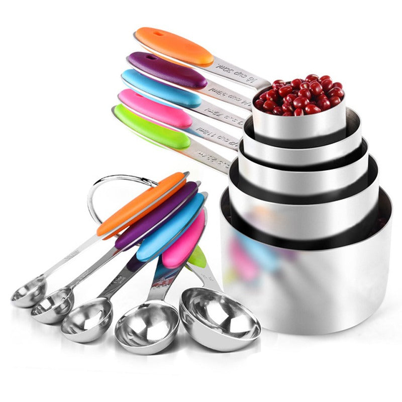 Measuring Cups and Spoons Stainless Steel 10Pcs Set