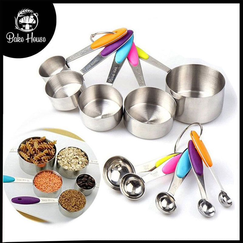 Measuring Cups and Spoons Stainless Steel 10Pcs Set