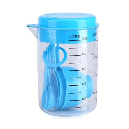 Measuring Jug With 6Pcs Spoons Set Plastic
