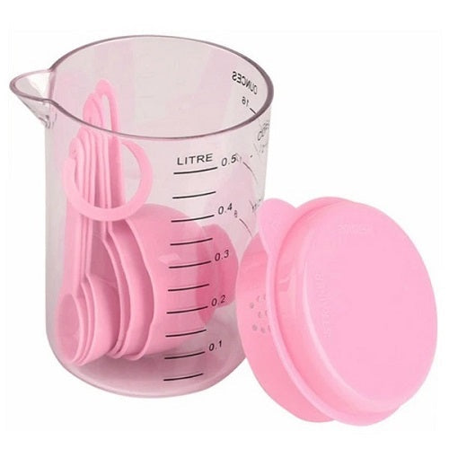 Measuring Jug With 6Pcs Spoons Set Plastic