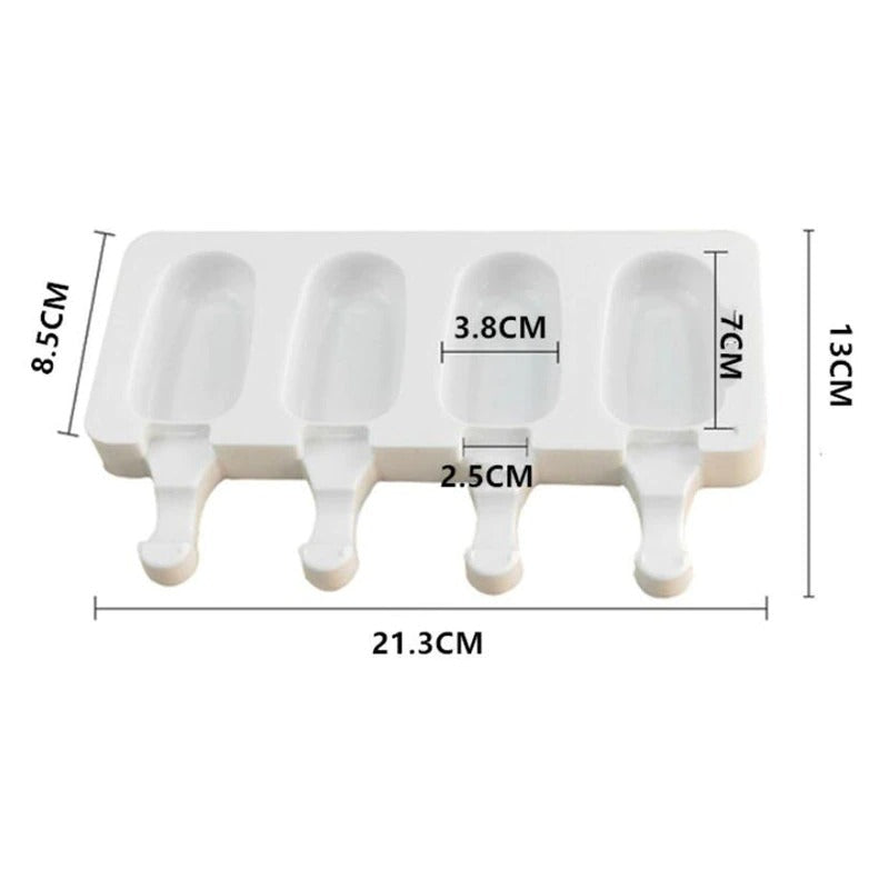 Medium Size Popsicle Mold Silicone 4 Cavity