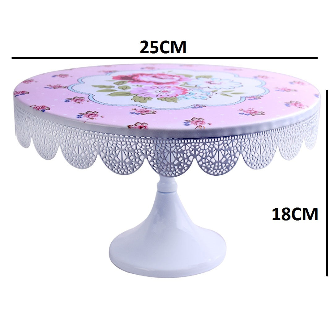 Metal Flowers Design Cake Stand 25cm