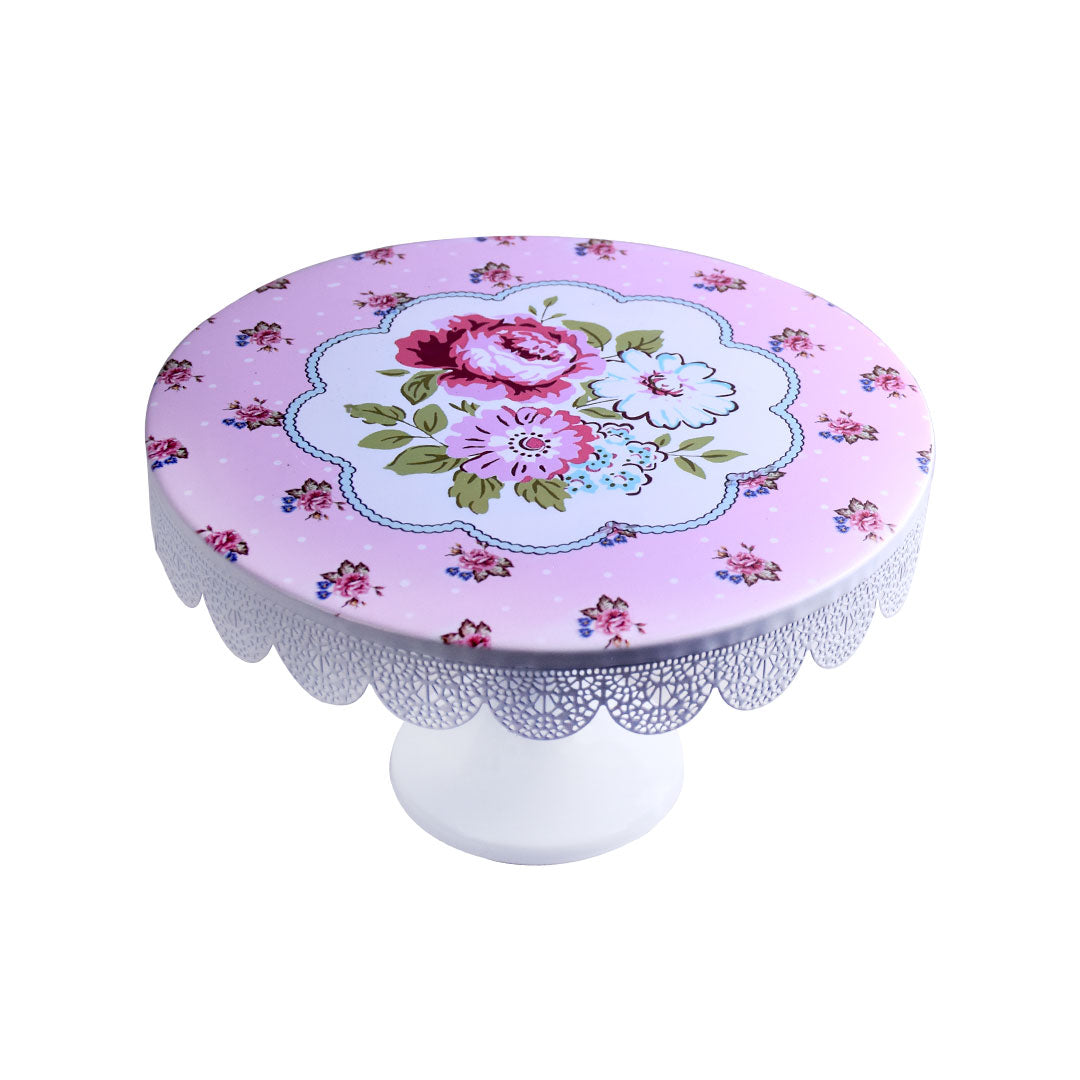 Metal Flowers Design Cake Stand 25cm