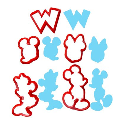 Mickey Mouse Fondant Cutter 5Pcs Set Plastic