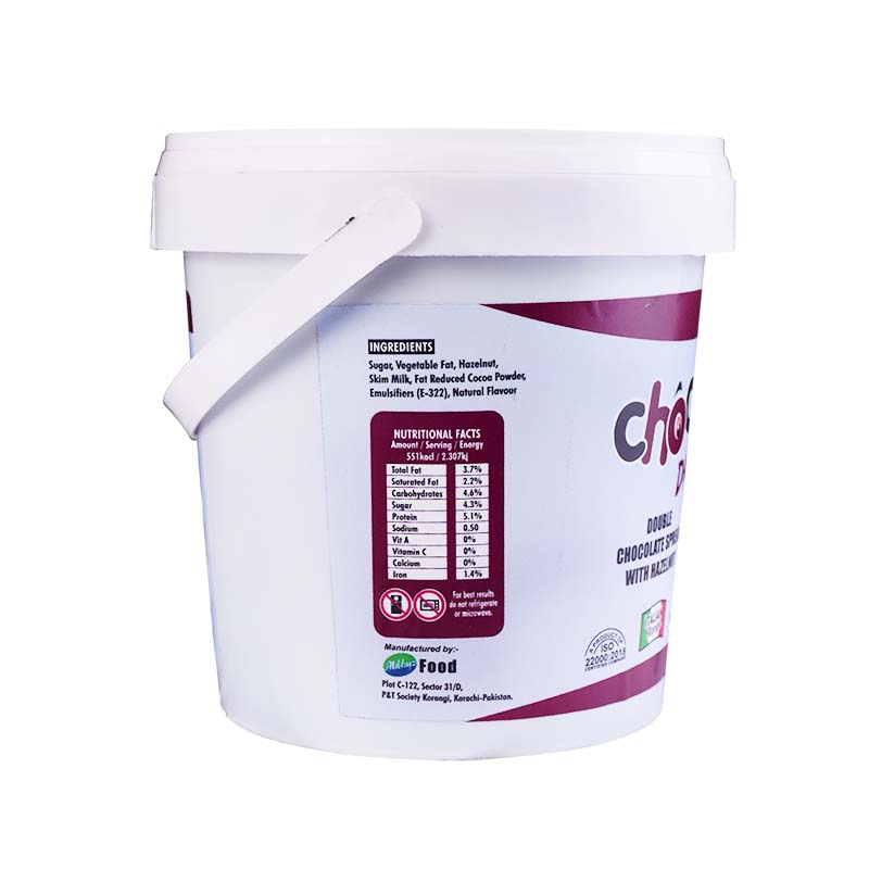 Milkyz Food Choco Dark Double Chocolate Spread With Hazelnut 1kg Bucket