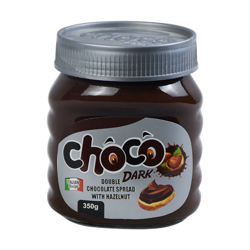 Milkyz Food Choco Dark Double Chocolate Spread With Hazelnut 350g Jar Bottle