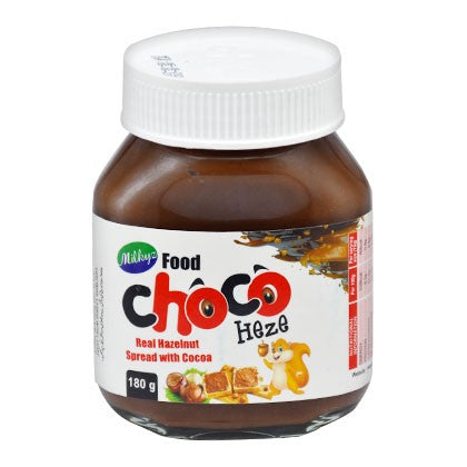 Milkyz Food Choco Heze Real Hazelnut Spread With Cocoa 180g Jar