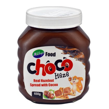 Milkyz Food Choco Heze Real Hazelnut Spread With Cocoa 650g Jar