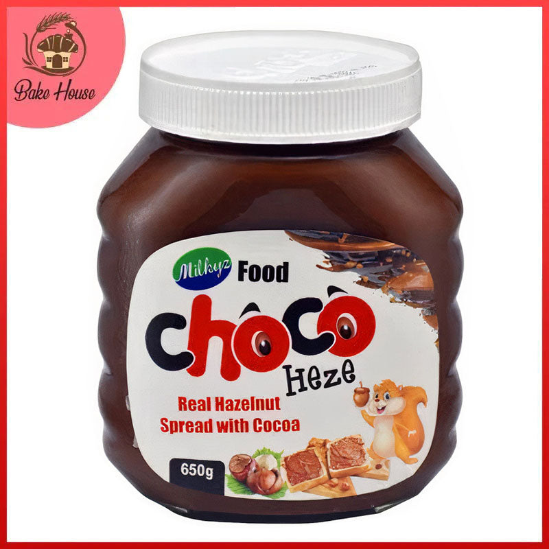 Milkyz Food Choco Heze Real Hazelnut Spread With Cocoa 650g Jar