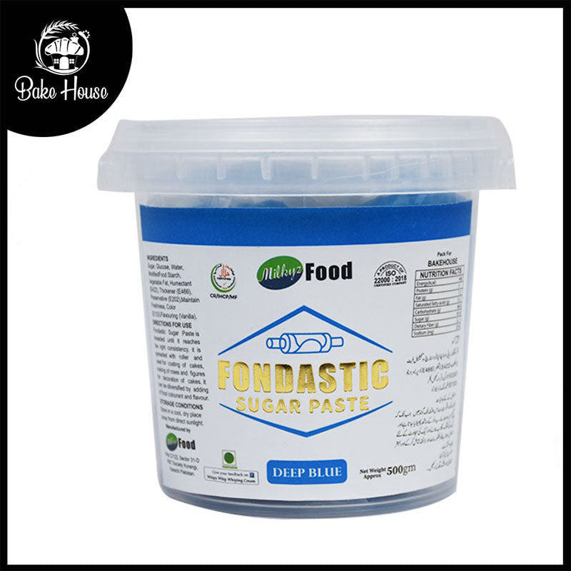 Milkyz Food Fondastic Deep Blue Fondant Sugar Paste 500gm