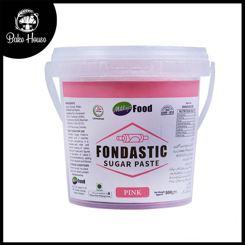 Milkyz Food Fondastic Pink Fondant Sugar Paste 500gm