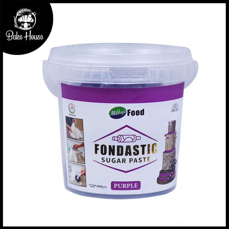 Milkyz Food Fondastic Purple Fondant Sugar Paste 500gm