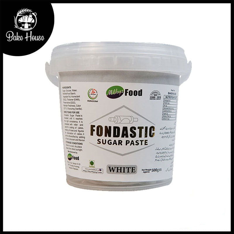 Milkyz Food Fondastic White Fondant Sugar Paste 500gm