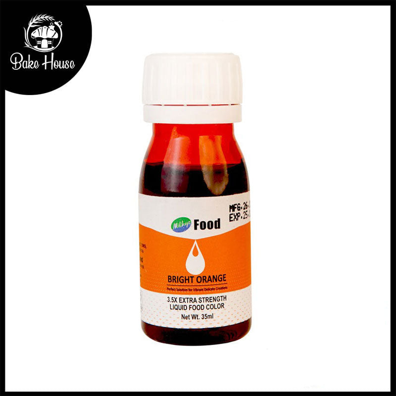 Milkyz Food Liquid Food Color Bright Orange 35ML Bottle