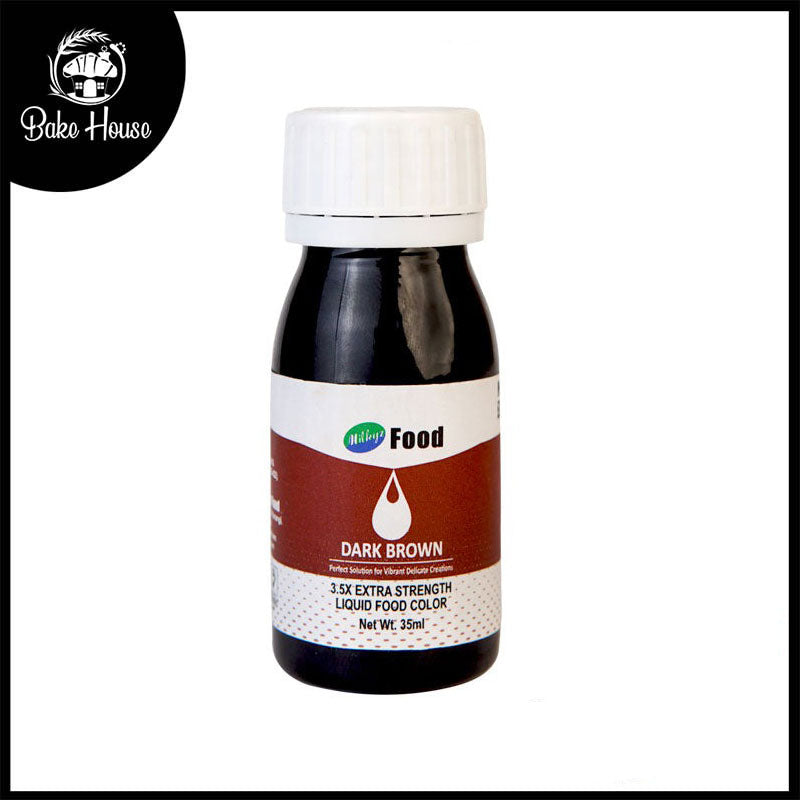 Milkyz Food Liquid Food Color Dark Brown 35ML Bottle
