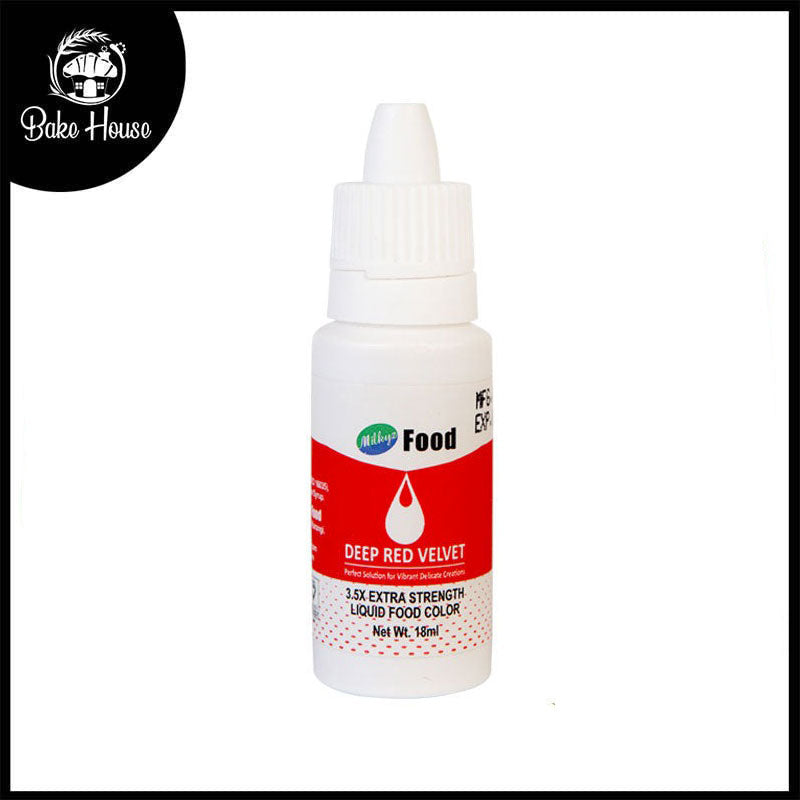 Milkyz Food Liquid Food Color Deep Red Velvet 18ML Dropper Bottle
