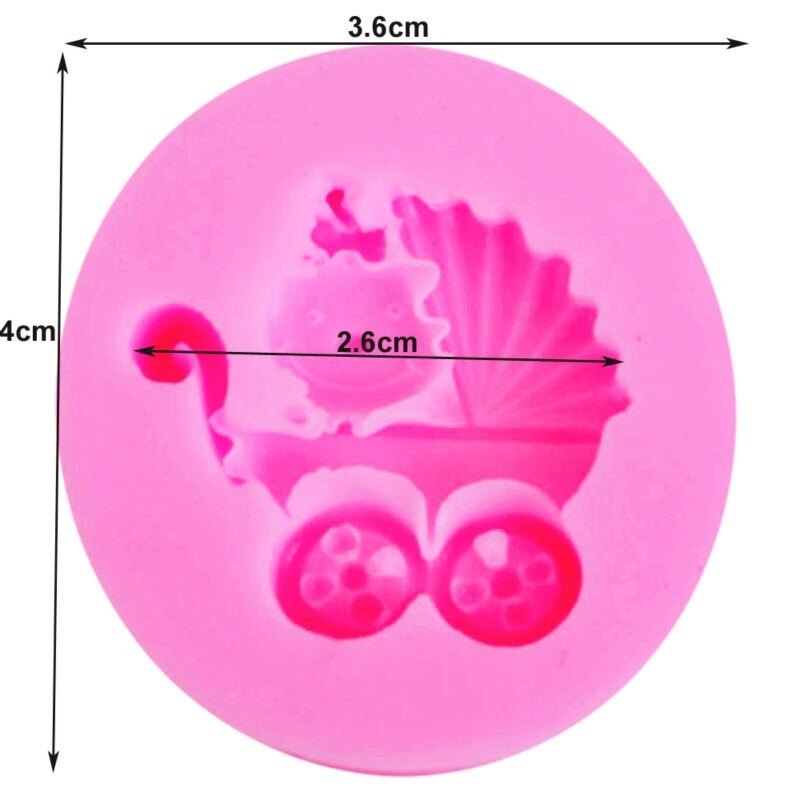 Mini Baby Stroller Silicone Fondant Mold