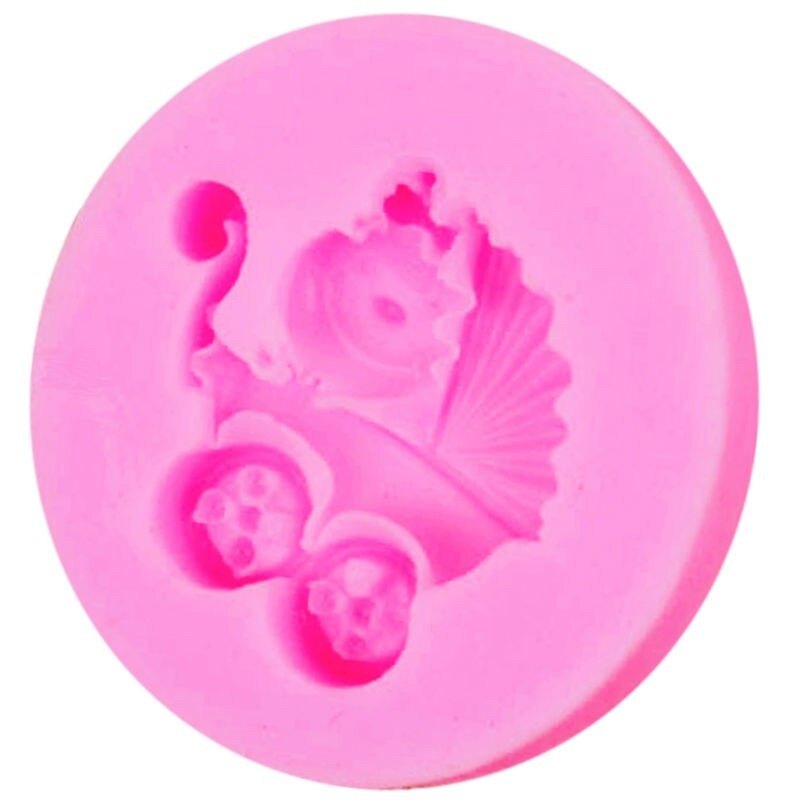 Mini Baby Stroller Silicone Fondant Mold