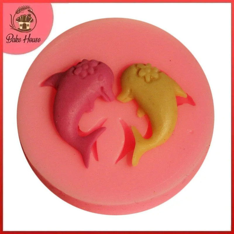 Mini Dolphin Silicone Fondant Mold 2 Cavity