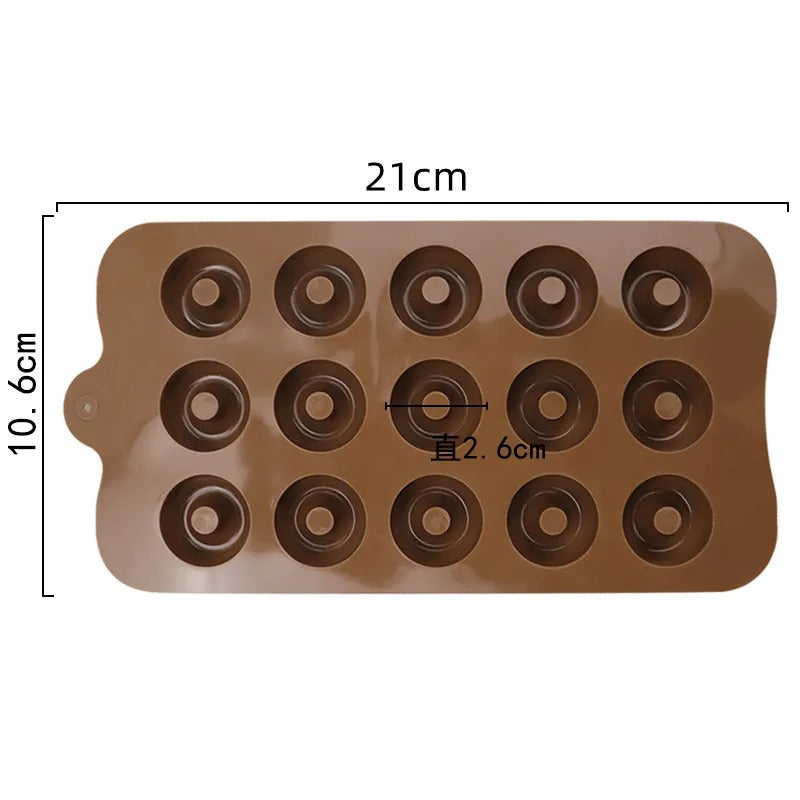 Mini Donut Silicone Chocolate Mold 15 Cavity