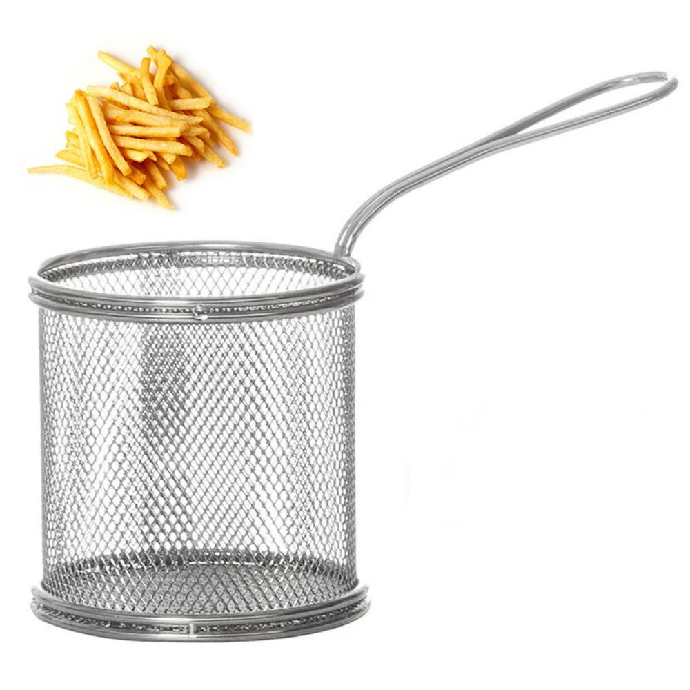 Mini Fry Basket Stainless Steel Round