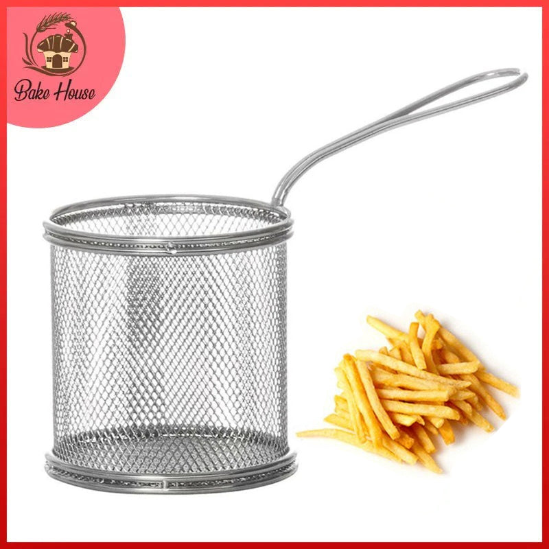 Mini Fry Basket Stainless Steel Round