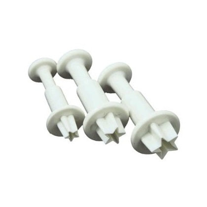 Mini Star Fondant Plunger Cutter 3Pcs Set