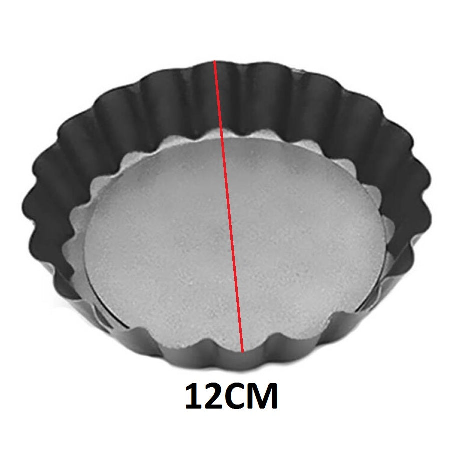 Mini Tart Pie Pan Round Loose Bottom Non Stick 12cm