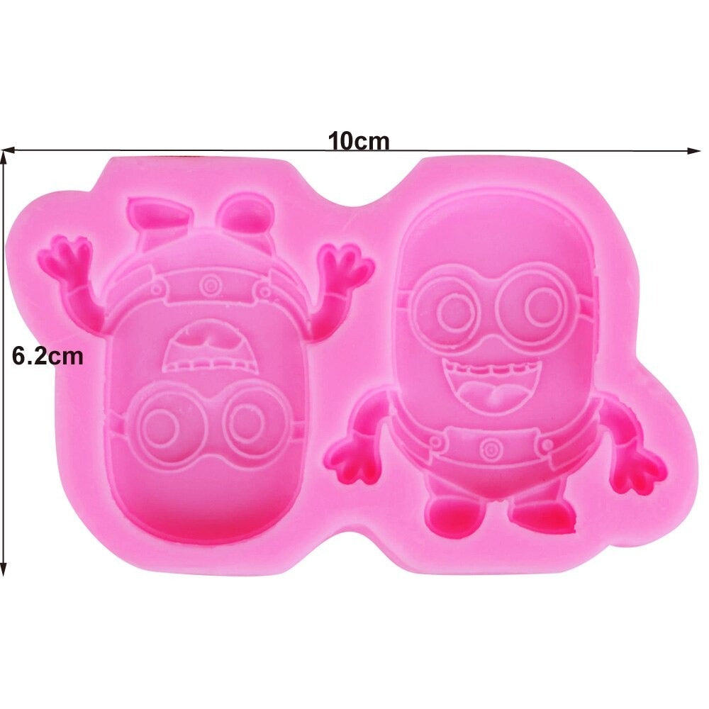 Minions Silicone Fondant Mold 2 Cavity