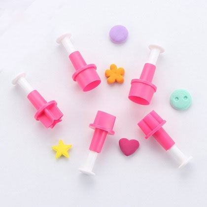 Mix Fondant Plunger Cutter 5Pcs Set