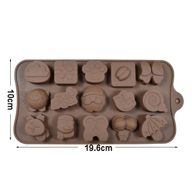Mix Theme Silicone Chocolate Mold 15 Cavity