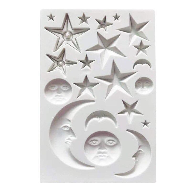 Moon, Sun & Stars Silicone Fondant & Chocolate Mold
