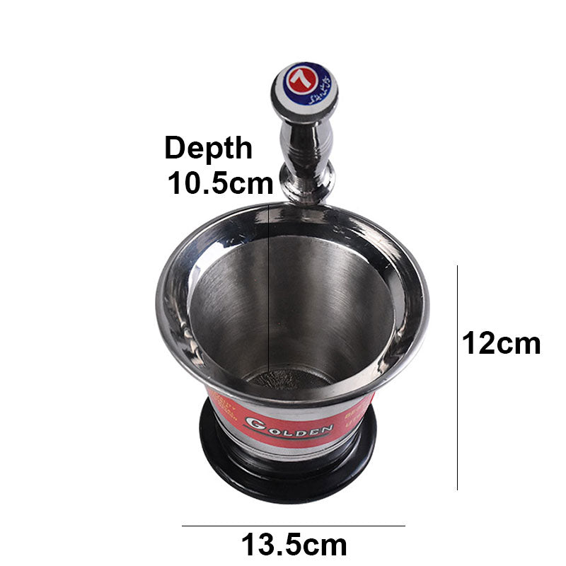 Mortar & Pestle Set Stainless Steel Size 07