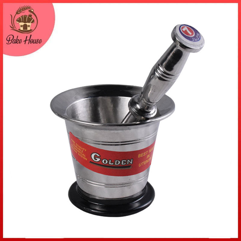 Mortar & Pestle Set Stainless Steel Size 07