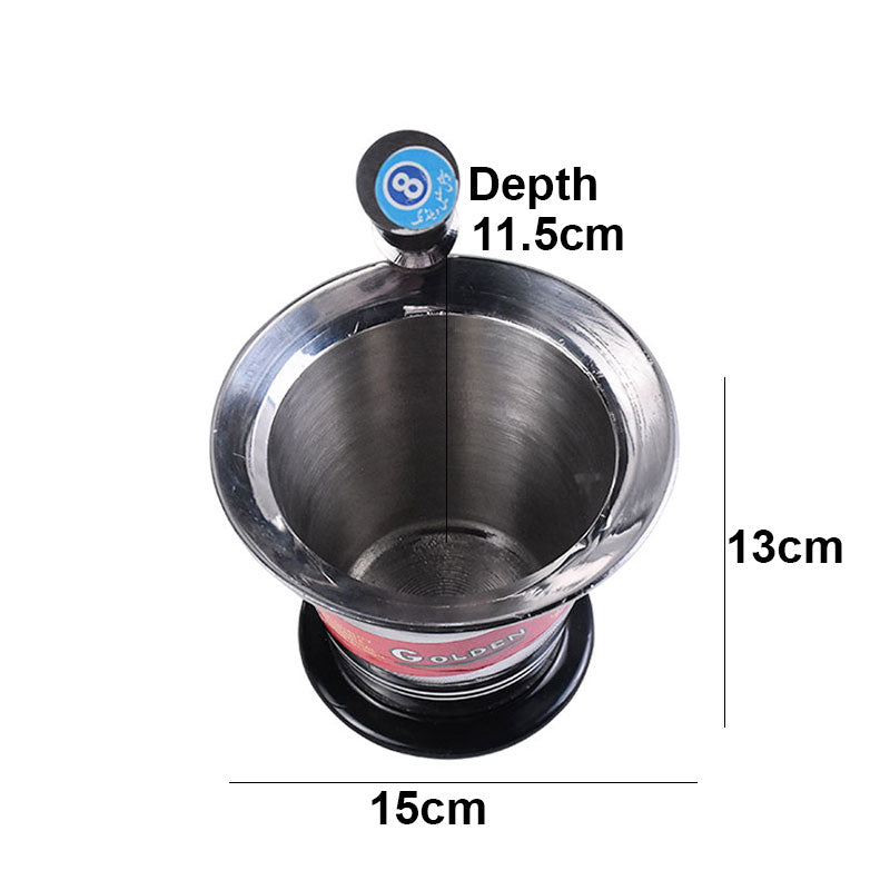 Mortar & Pestle Set Stainless Steel Size 08