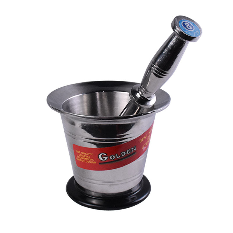 Mortar & Pestle Set Stainless Steel Size 08