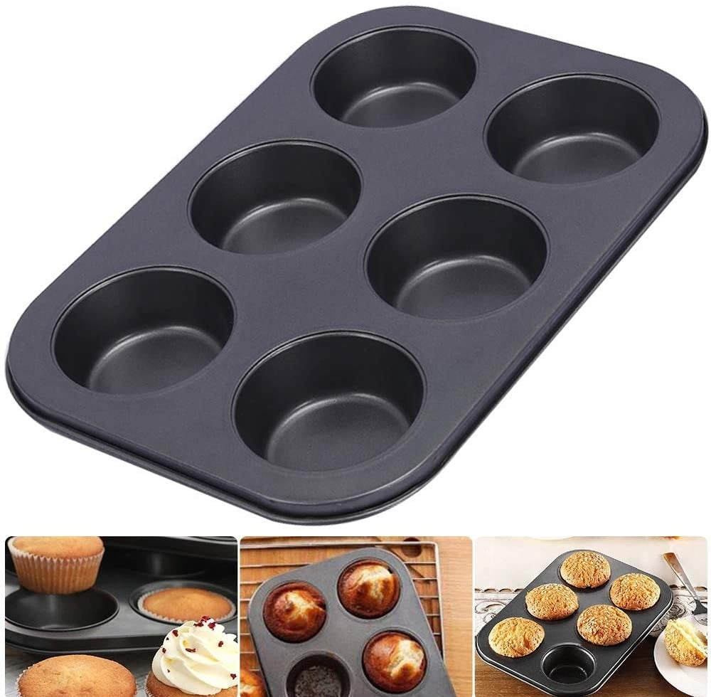 Regular Size 6.5cm Muffin Cupcake Baking Tray 6 Cavity Non Stick