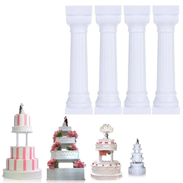 Multi Layer Cake Support Pillars Medium Size 4Pcs Set