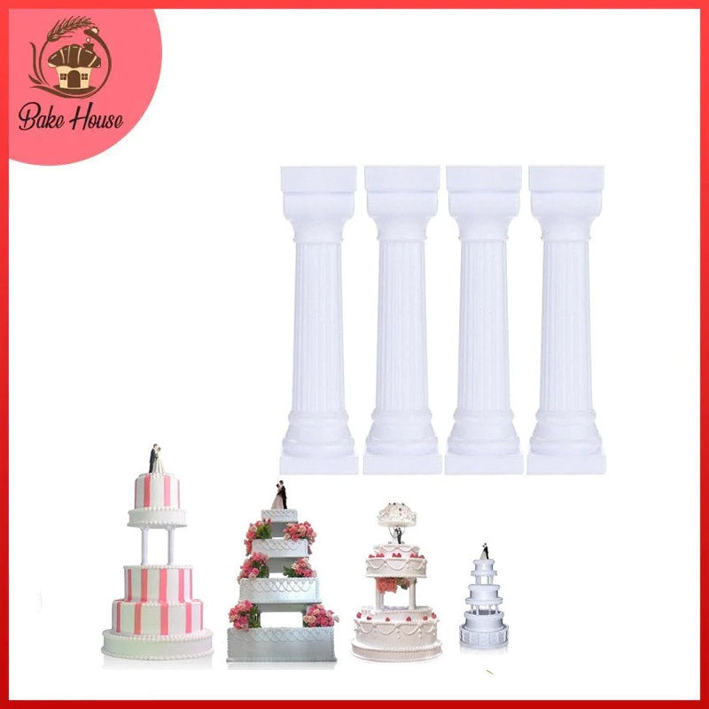 Multi Layer Cake Support Pillars Medium Size 4Pcs Set