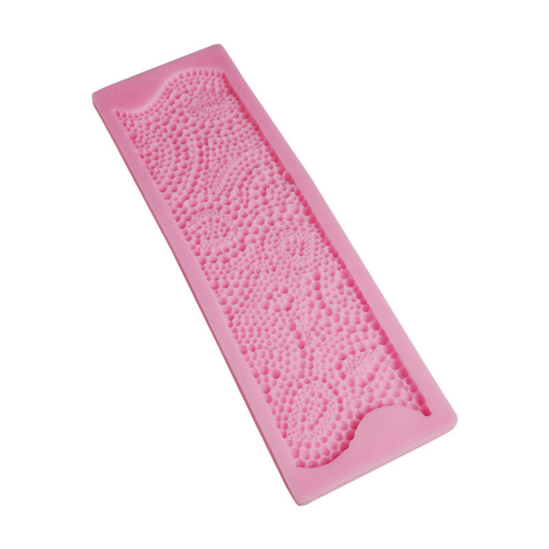 Multi Sizes Pearls Pattern Long Cake Border Silicone Fondant Mold Sheet
